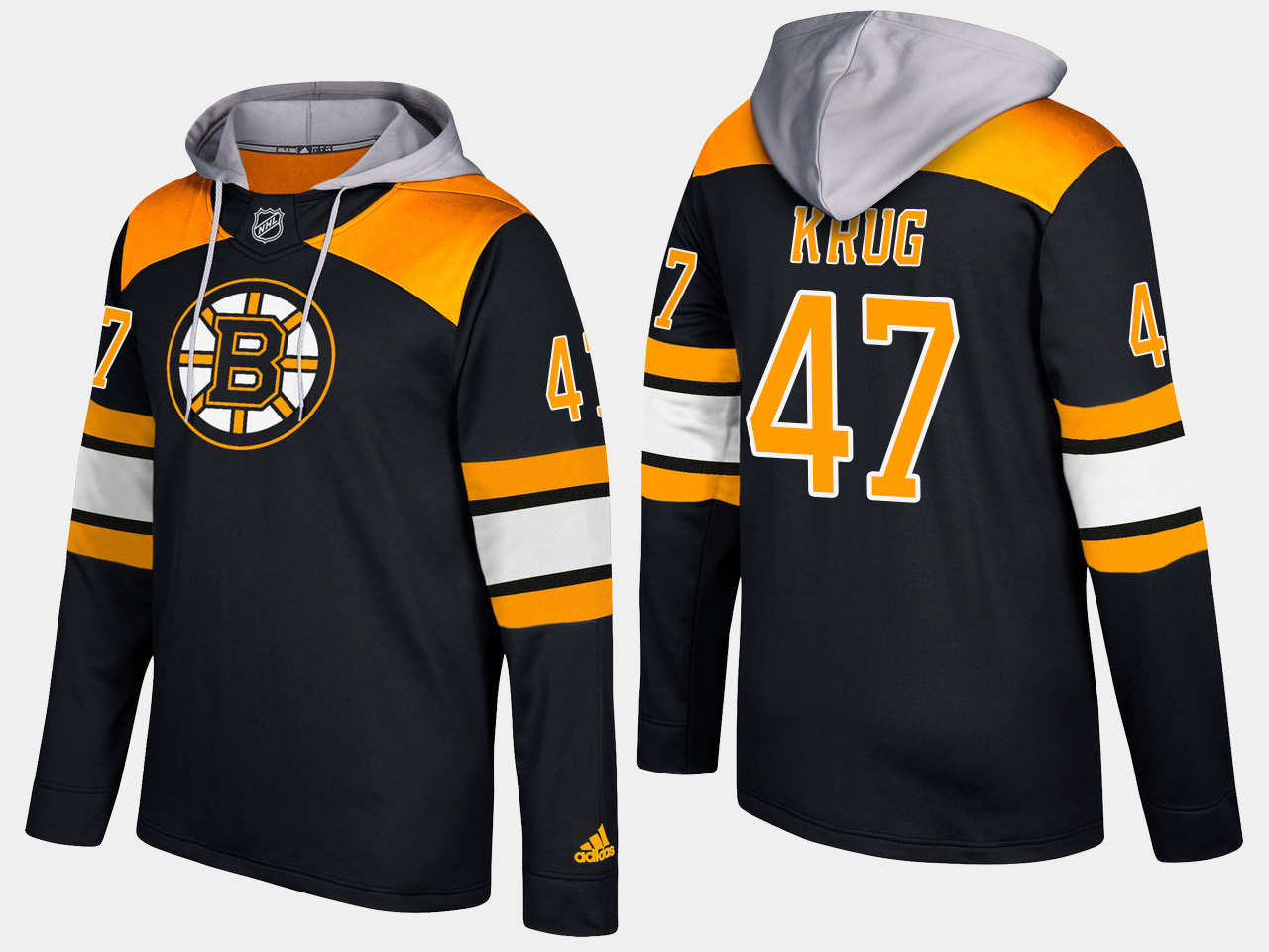 Men NHL Boston bruins #47 torey krug  black hoodie->boston bruins->NHL Jersey